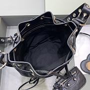 Balenciaga New Motorcycle Bucket Bag Black 15X19.8X17.8cm  - 6