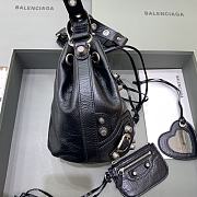 Balenciaga New Motorcycle Bucket Bag Black 15X19.8X17.8cm  - 4