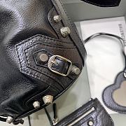 Balenciaga New Motorcycle Bucket Bag Black 15X19.8X17.8cm  - 3