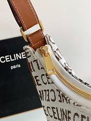 Celine Triompha Ava New Fabric Embroidered Cow Leather Handbag 24.5x17x9cm - 3