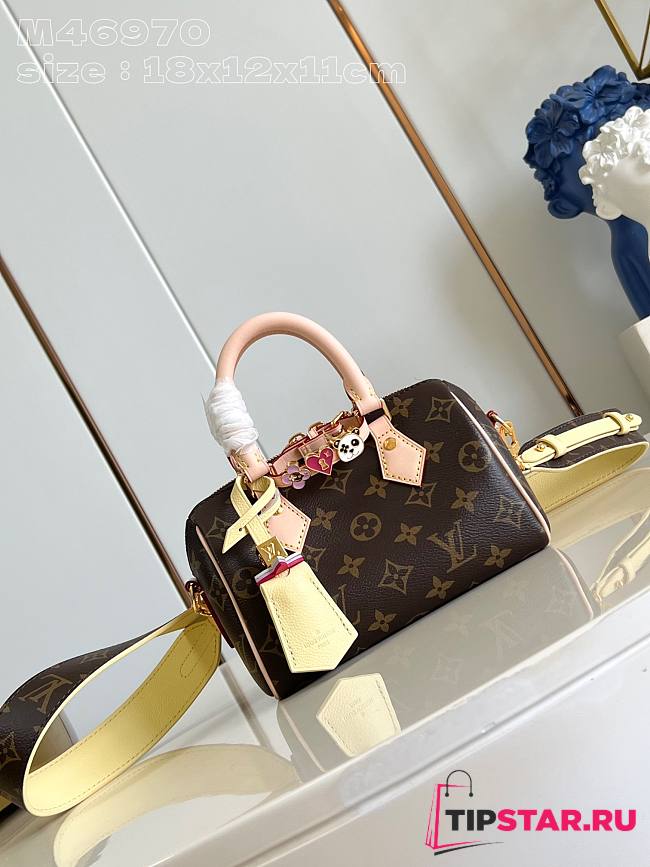 LV Speedy Bandouliere 20 Monogram Brown 18x12.5x11cm - 1