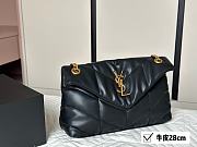 YSL Saint Laurent Black Sheepskin cloud bag 29X17X11cm - 1