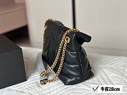 YSL Saint Laurent Black Sheepskin cloud bag 29X17X11cm - 3