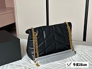 YSL Saint Laurent Black Sheepskin cloud bag 29X17X11cm - 5