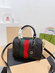 GUCCI ophidia Boston red and green striped crossbody handbag Small - 1