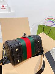 GUCCI ophidia Boston red and green striped crossbody handbag Small - 6