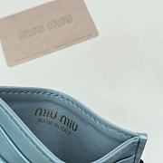 Miu Miu Small Cardholder 10 in blue pastel Lambskin 8x10.5cm - 3