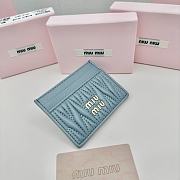 Miu Miu Small Cardholder 10 in blue pastel Lambskin 8x10.5cm - 2