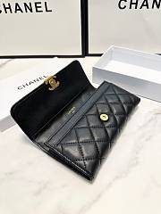 Chanel popular sheepskin bi-fold wallet 19x10cm  - 2