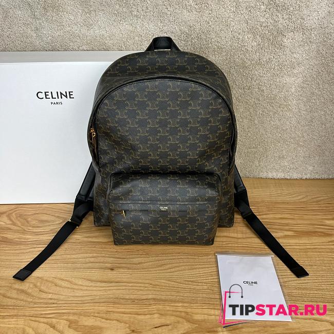 Celine Triomphe medium backpack in calfskin 33.5 x 38 x 13 cm - 1