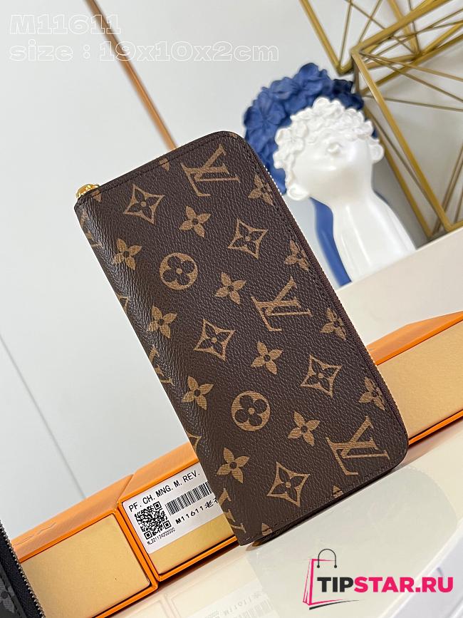 Louis Vuitton LV Zippy Wallet M42616 Brown 19.5x10.5x2.5cm - 1