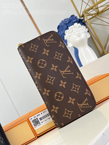 Louis Vuitton LV Zippy Wallet M42616 Brown 19.5x10.5x2.5cm