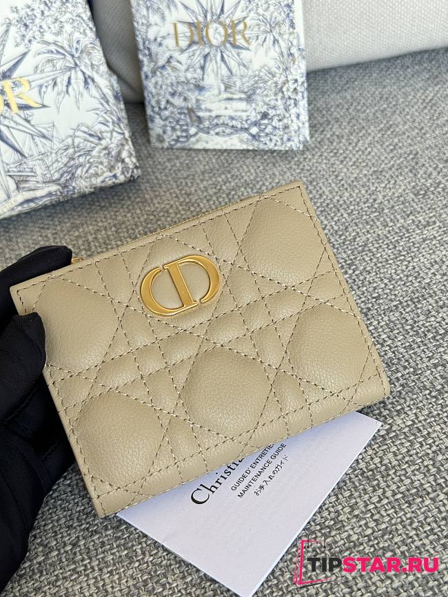 Dior Caro Dahlia Beige Wallet 11.5x9x2cm  - 1