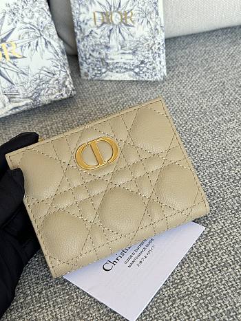 Dior Caro Dahlia Beige Wallet 11.5x9x2cm 