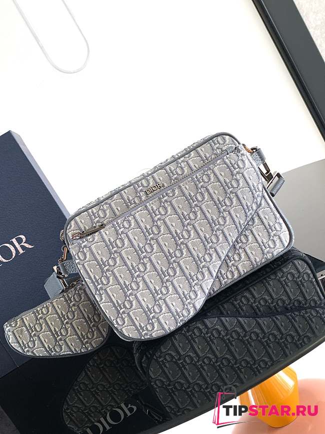 Dior Crafted in dark grey Oblique 23 x 16 x 6 cm - 1