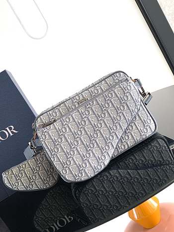 Dior Crafted in dark grey Oblique 23 x 16 x 6 cm