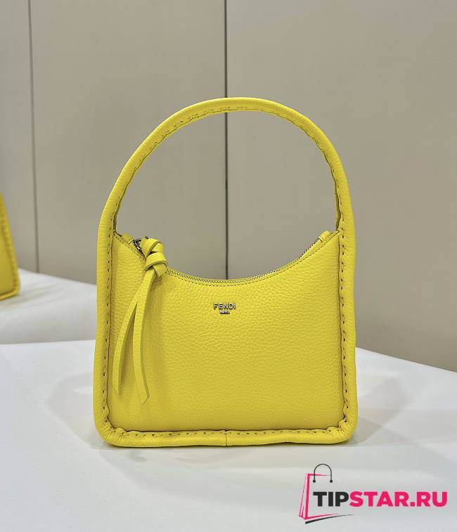 Fendi Mini Underarm Bag Fluorescent Yellow 27x7x20.5cm - 1