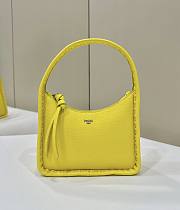 Fendi Mini Underarm Bag Fluorescent Yellow 27x7x20.5cm - 1