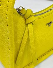 Fendi Mini Underarm Bag Fluorescent Yellow 27x7x20.5cm - 4