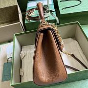 Gucci Horsebit 1955 Brown Leather/Blue G Canvas 29x20x13cm - 6