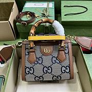 Gucci Nushad Bag Brown Leather/Blue G Canvas 20x16x10cm - 1