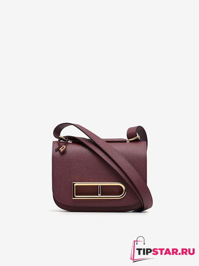 Delvaux Lingot in Alpina Calf Rosewood 20.5x8.5x16.5cm - 1