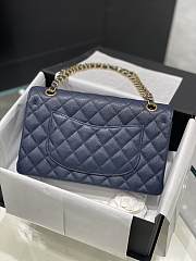 Chanel Navy Blue Chip Classic Medium 15.5x25.5x6.5cm - 4