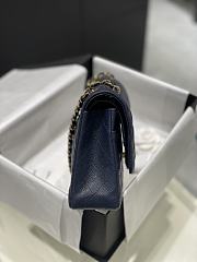 Chanel Navy Blue Chip Classic Medium 15.5x25.5x6.5cm - 3