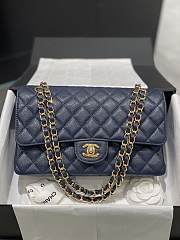 Chanel Navy Blue Chip Classic Medium 15.5x25.5x6.5cm - 1