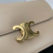 Celine Triomphe in Shiny calfskin Beige 22x16.5x7cm - 4