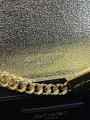 YSL Diamond Pattern Gold Glittering Timeless Classic 20x12.5x5cm - 5