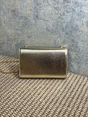 YSL Diamond Pattern Gold Glittering Timeless Classic 20x12.5x5cm - 2