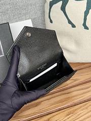 YSL Short Wallet Card Cowhide With Unique Black 13*9*3CM - 5