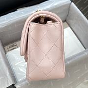 Chanel Original Lambskin-Light Pink Gold Button 20cm - 6