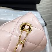 Chanel Original Lambskin-Light Pink Gold Button 20cm - 2