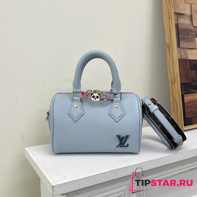 LV Crossbaby Bag Women Handle M1400 Blue 18×13×11cm - 1