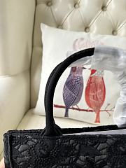 Dior Medium Dior Book Tote Black Toile de Jouy Soleil Macramé Embroidery 36 x 27.5 x 16.5 cm - 2