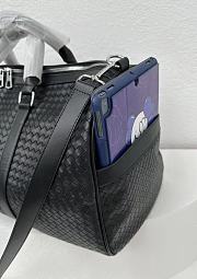 Bottega Veneta Woven Men's Handbag for Business Trips - Stylish Travel Bag Black 62.5x 34x26.5cm - 5