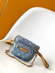 LV Mini Bumbag M83353 Blue Monogram Denim 17 x 12 x 9.5 cm - 1