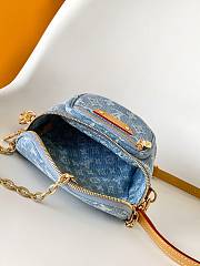 LV Mini Bumbag M83353 Blue Monogram Denim 17 x 12 x 9.5 cm - 4