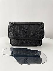 YSL Niki Medium In Vantage Leather Black 28x20x8.5cm - 1