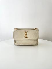 YSL Niki Medium In Vantage Leather White 28x20x8.5cm - 1