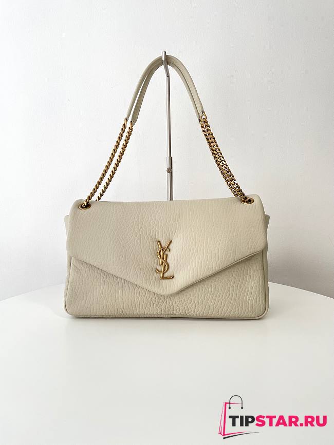 YSL LARGE CALYPSO SHOULDER BAG RETRO WHITE 28 X 22 X 12 CM - 1