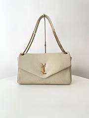 YSL LARGE CALYPSO SHOULDER BAG RETRO WHITE 28 X 22 X 12 CM - 1