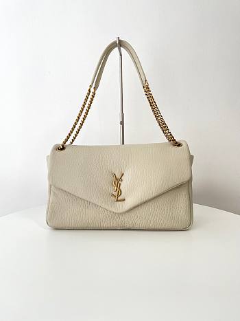 YSL LARGE CALYPSO SHOULDER BAG RETRO WHITE 28 X 22 X 12 CM