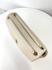 YSL LARGE CALYPSO SHOULDER BAG RETRO WHITE 28 X 22 X 12 CM - 6