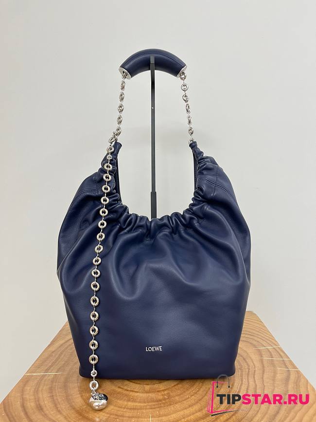 Loewe Medium Squeeze Bag Dark Blue 34x33x13.5cm - 1