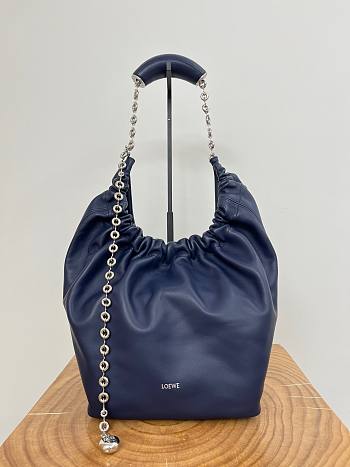 Loewe Medium Squeeze Bag Dark Blue 34x33x13.5cm