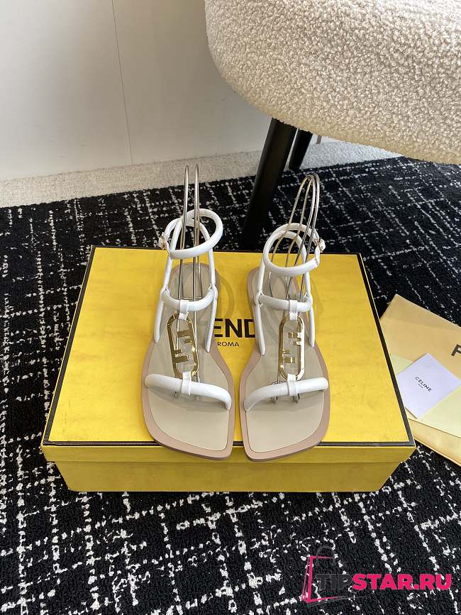 Fendi Gianvito rossiElle White Slippers - 1