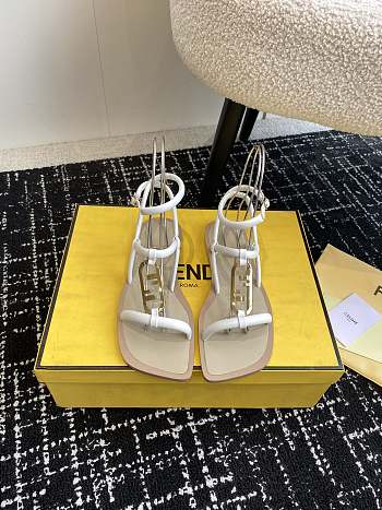 Fendi Gianvito rossiElle White Slippers